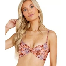 L*Space Ringo Bikini Top in Lily of the Valley Floral Size Small NWT Adjustable