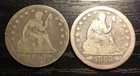 (2) 1853 A/R Seated Liberty Quarter; G & VG/F. Great Pair! B43