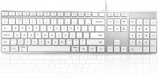 Accuratus 301 MAC - USB-C Wired Full Size Apple Mac Multimedia Keyboard Silver
