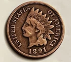 1891 Indian Head Cent Scratched Face Environmental Wear Honest Filler JC1969