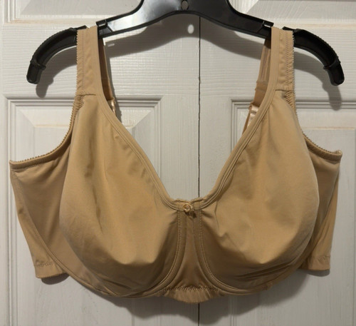 Comfort Choice 46G Full Coverage Underwire Bra Beige Nude seamless plus size