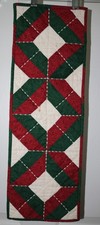 Table Runner Handmade Christmas Machine Quilted Table Runner 8" X 23"