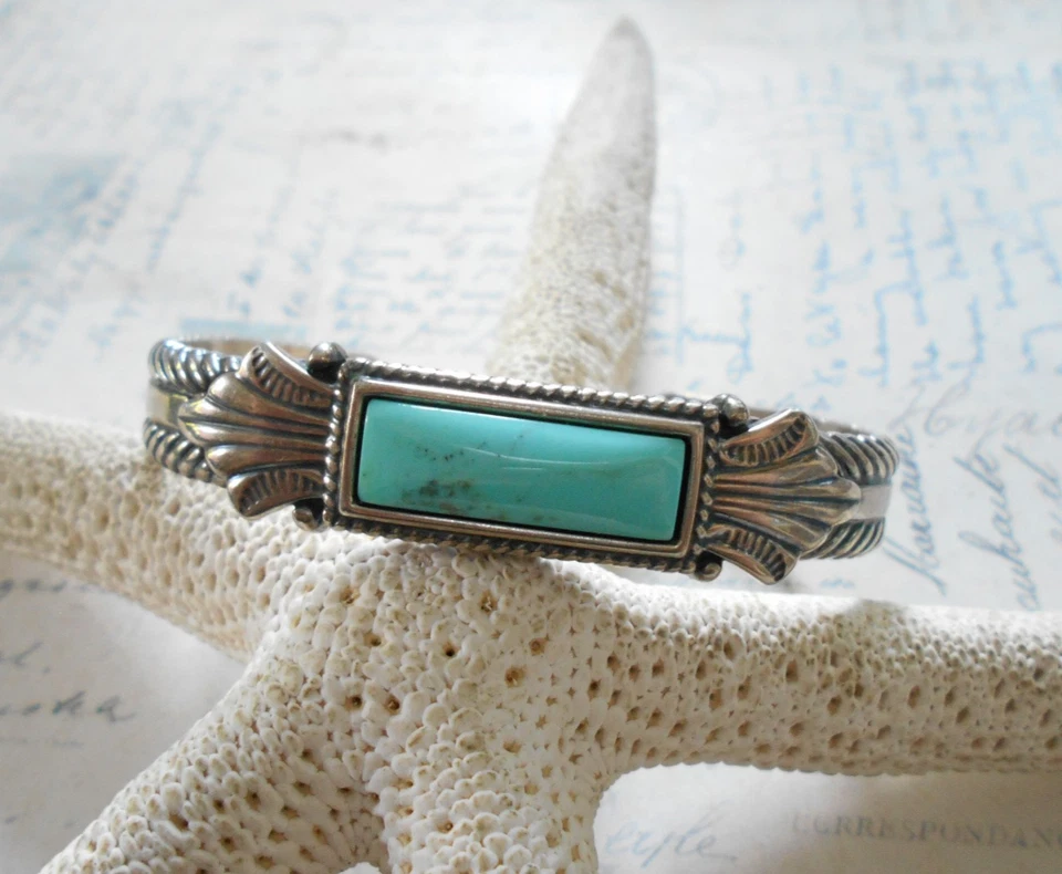 Brazalete Carolyn Pollack Oxidado Plata de Ley Turquesa RE64LL Foto 4 de 4