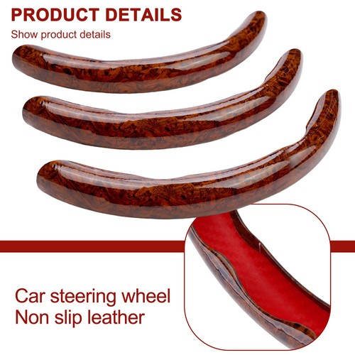 Convenient and Quick Installation Peach Wood Steering Wheel Cover for Cars - Picture 5 of 20