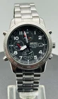 Vintage Seiko Flightmaster Chronograph Alarm Watch Black Dial Tachymeter 100M