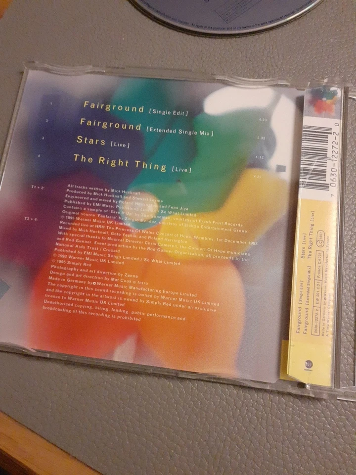 CD Maxi Single Simply Red - Fairground - Bild 3 von 4