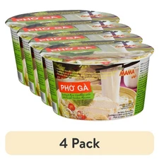 (4 pack) MAMA Pho Ga Chicken Flavor Instant Rice Noodles, 2.29 oz, 1 Count