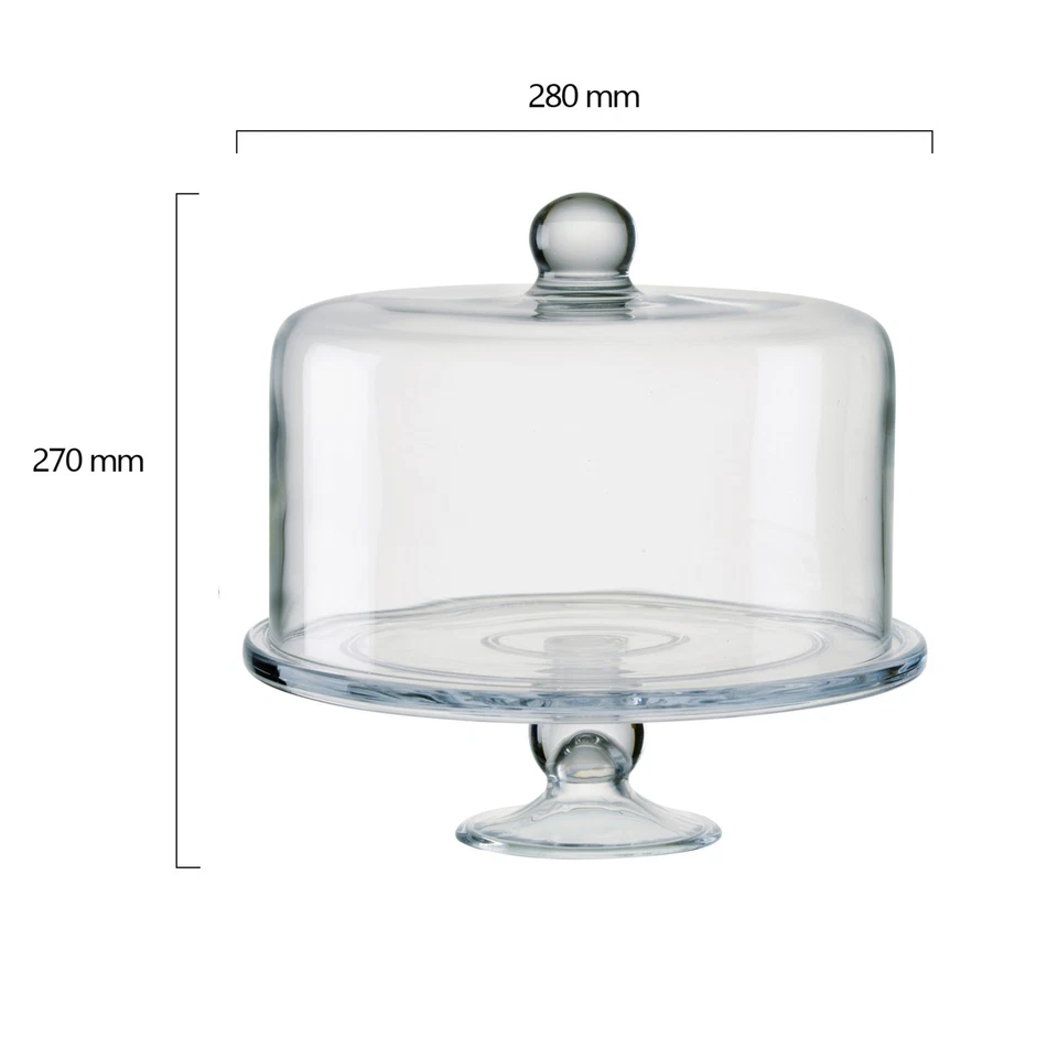 Soporte para pasteles Artland Simplicity con cúpula de lados rectos Foto 2 de 4