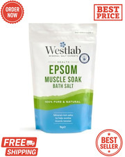 Westlab Reviving Epsom Salt, 1kg Resealable Pouch| Pure and Unscented
