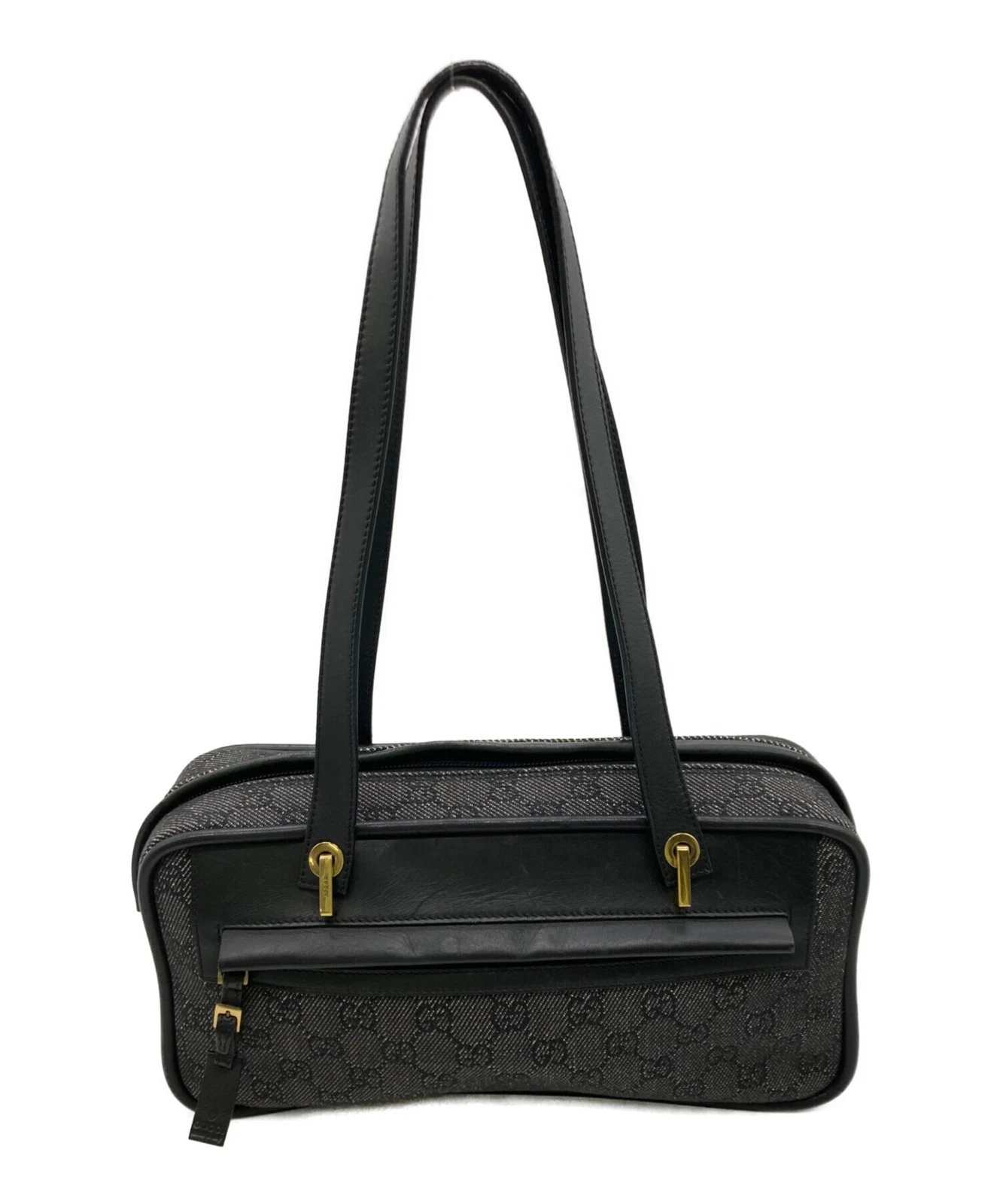 Gucci — Gucci GG 92729 Canvas Black Shoulder Bag #TFB018