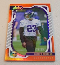 2022 Absolute Spectrum Orange /75 RC #144 Andrew Booth Jr. FOOTBALL Card