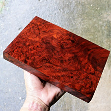 Amboyna Burl Block Knife Handle Craft Wood 172 250 27mm 1286