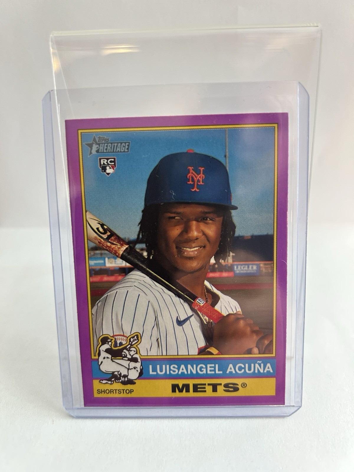 2025 Topps Heritage Luisangel Acuna Rookie RC Light Purple Border SSP #274 Mets