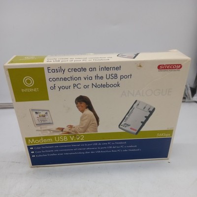 Vintage Sitecom USB V.92 Modem 56 kbps Download Speed Boxed für Windows ME/XP