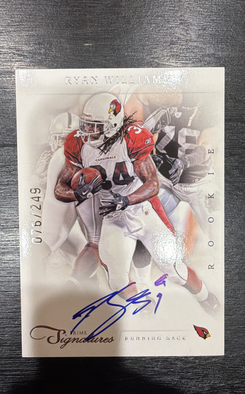 Ryan Williams Panini Prime Signatures #254 Autograph-Silver