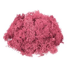 3oz Preserved Reindeer Moss Dark Pink Decorative Artificial Fake Moss