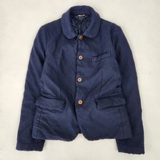 COMME des GAR ONS Coat Rounded Collar Archive Shrunk Fabric Asymmetrical W5073