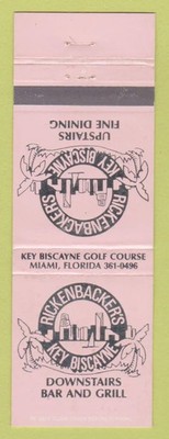 Matchbook Cover - Rickenbacker's Key Biscayne Gold Miami FL Restaurant