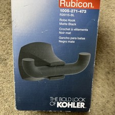 KOHLER Rubicon Single Robe Hook in Matte Black