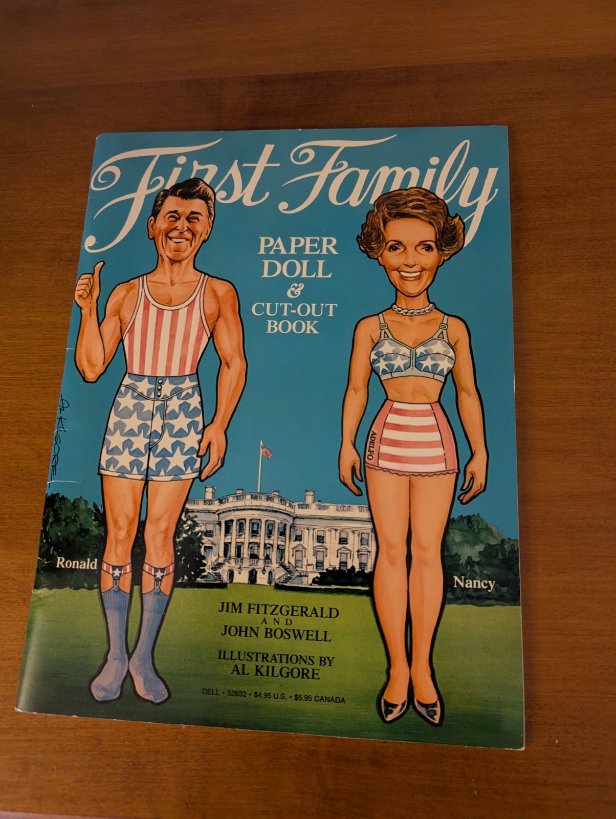 Ronald Nancy Reagan First Family Paper Doll And Cut Out Book Dell Publishing