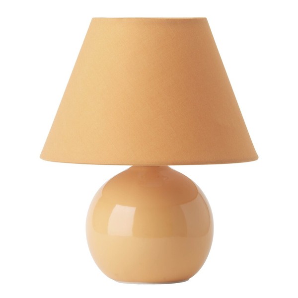 Brilliant Primo Schreib Nacht Tisch Lese Lampe Leucht Keramik Stoff Pfirsich E14-image