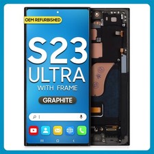 For Samsung S23 Ultra 5G Frame LCD Display Touch Screen Digitizer Assembly US