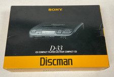 Sony D-33 Discman CD Player with Original Box, AC Adapter, Cable - Nice Unit