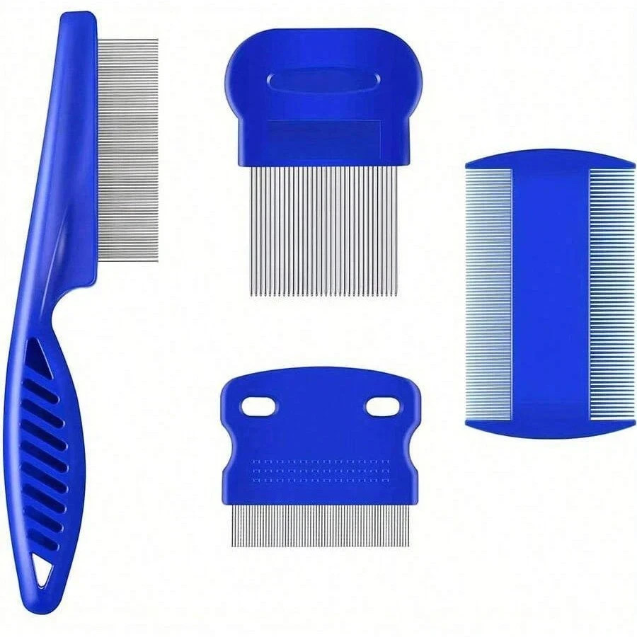 6x Pet Flea Lice Comb Stainless Steel Hair Grooming Comb For Dogs Cats 6x-pet-flea-lice-comb-stainless-steel-hair-grooming-comb-for-dogs-cats