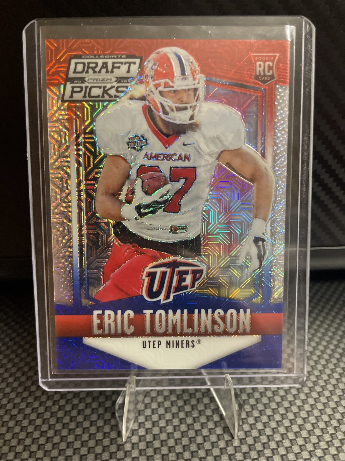 2015 Panini Prizm Collegiate Draft Picks - Eric Tomlinson Red White & Blue /25