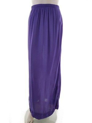 UNO Damen Maxirock Gr. One size Lila Viskose 100% Lang