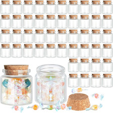 24 Pcs Small Glass Jars with Cork Lids, Mini Potion Bottles Bulk Tiny Wishing Vi