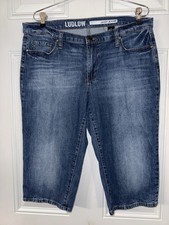 DKNY JEANS 14 Ludlow BERMUDA SHORTS Blue Denim Mid Rise 36x15
