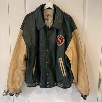 Vintage Schott USA 90s Leather Varsity Jacket 3XL | eBay