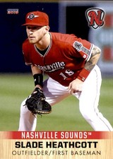 2018 Nashville Sounds Choice 21 Slade Heathcott Texarkana Texas TX Baseball Card