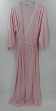 Vintage Dreamy Nights by Avon Pastel Pink Sheer 3/4 Sleeve Sheer Robe Size 8/16