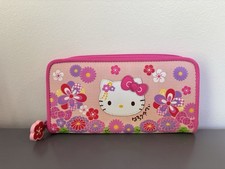 Sanrio Hello Kitty 8.25  Long Zip Wallet Pink Floral 2018 Kawaii Cute Anime