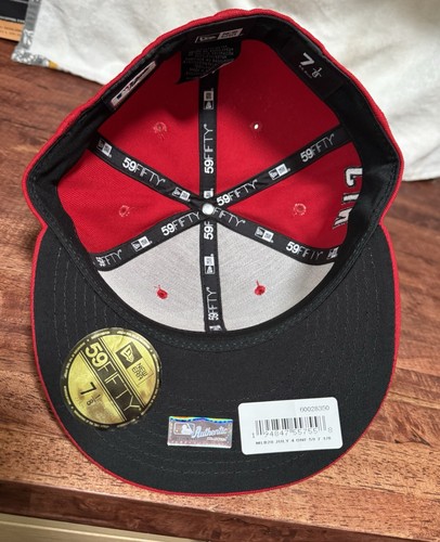 Cincinnati Reds New Era Fitted Hat Sz 7 1/8 ‘21 4th of July On Field MLB 59FIFTY - Picture 5 of 7