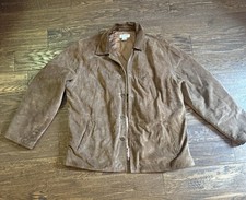 Vintage J.Crew Suede Winter Barn Coat 100 Leather Jacket Men  s Sz XL Good Cond