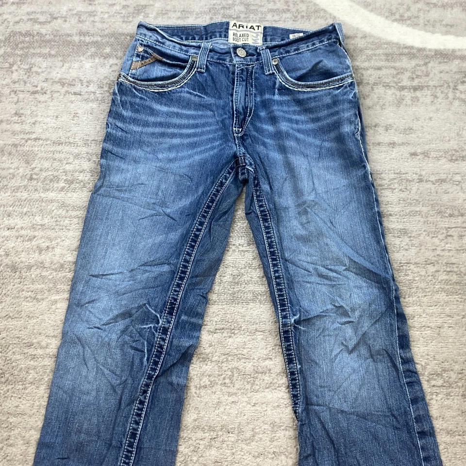 Ariat Jeans 28 Blue M4 Relaxed Boot Pant Workwear Construction Y2K 28x30 Outdoor - Image 2 of 4