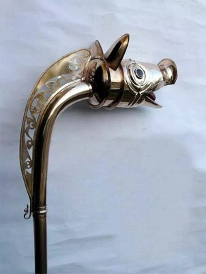 Kriegshorn Carnyx Trompete Celtic Wind Blow Horn voll funktionsfähig und spie...