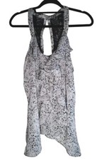 Maurices Cami Tank Women Sz 0 V Neck Semi Sheer White Sleeveless Lightweight