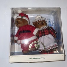 Vintage 1987 Applause Teddy Bear Story Mr and Mrs Santa 21145