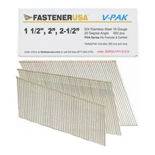 1-1/2 to 2-1/2" ANGLE FINISH NAILS 16GA 304SS 900ct | SSPDA-VP112-212