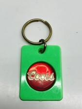 Coors Beer Keychain Vintage 80’s 90’s Green Plastic With Key Ring (USA Made)