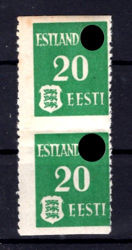 Estonia 2yUw Horizontal Upper Ungez Brand Fold, Sonst MNH Unstamped