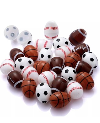 40 Plastic Easter Egg, 2.36'' Sports Balls Egg Shells for Filling Treats