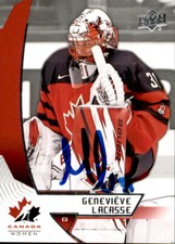 Genevieve Lacasse Signed 2019 Upper Deck Canada Women Card #61 Team Canada
