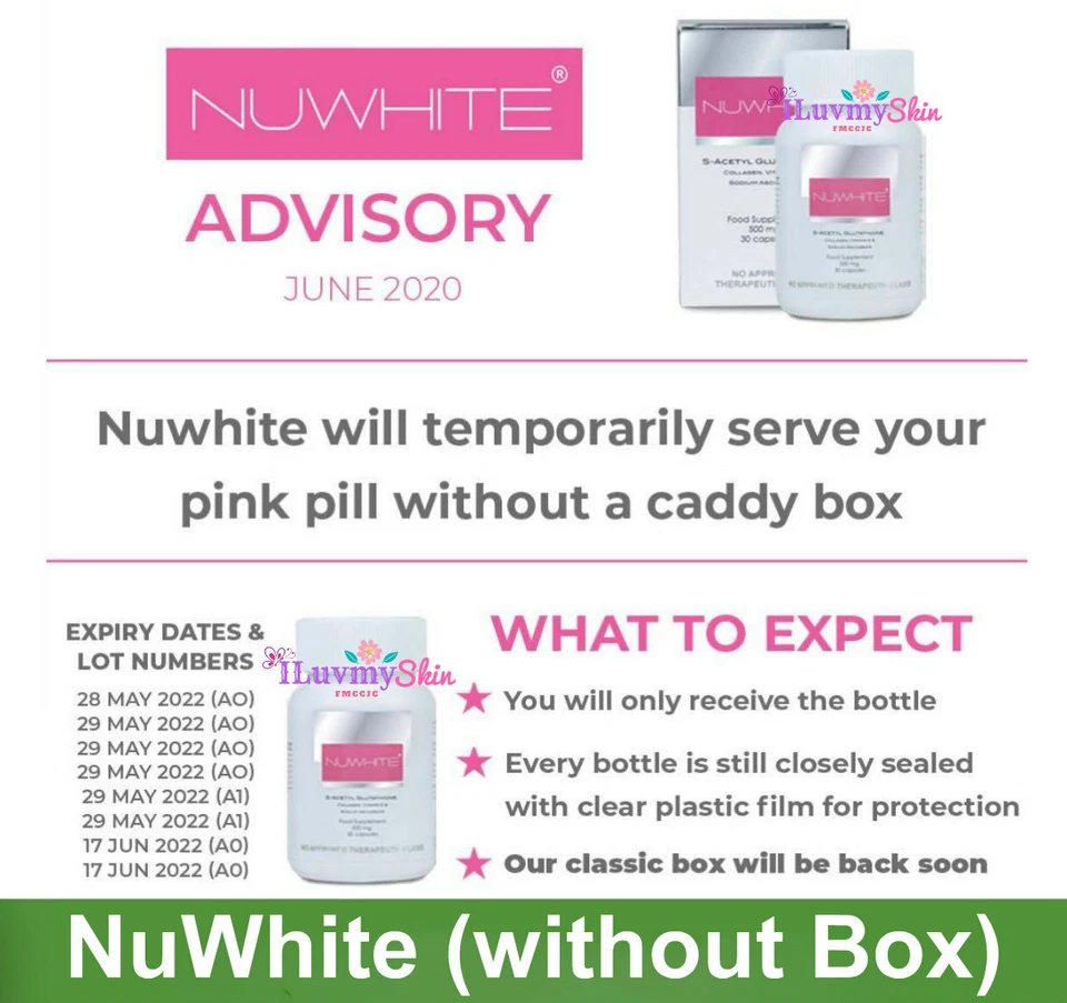 NUWHITE S-Acetyl Whitening Glutathione 500mg (30 capsules)  - Image 2 of 4