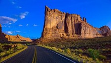 Landscape nature road arches national park utah desert Custom Gaming Mat Desk