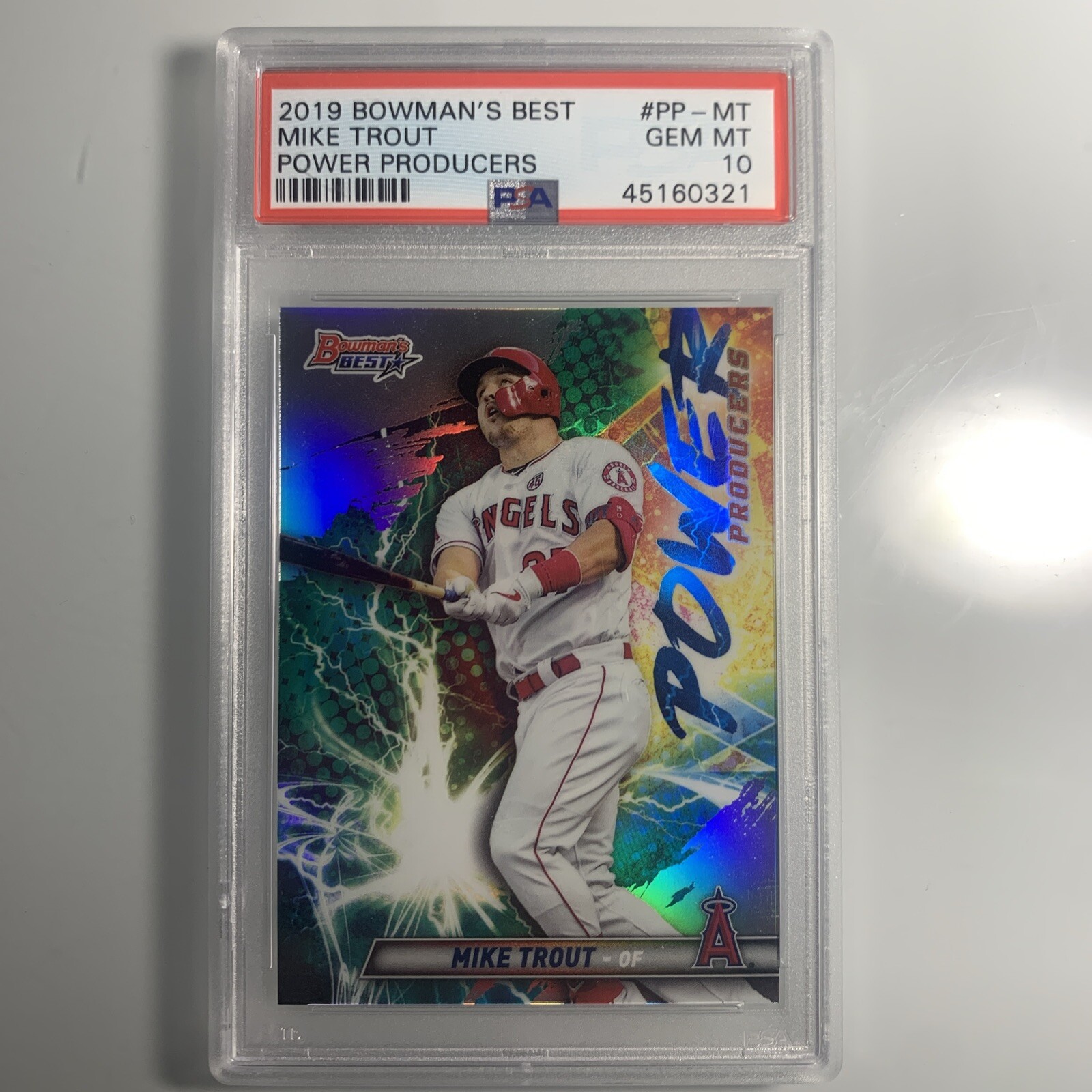 Mike Trout 2019 Bowmans Best Power Producers PSA 10 Gem Mint